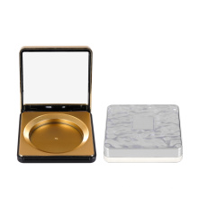 Caja compacta compacta compacta de oro de sombreado especial con envasado de plástico de maquillaje de lujo espejo de lujo